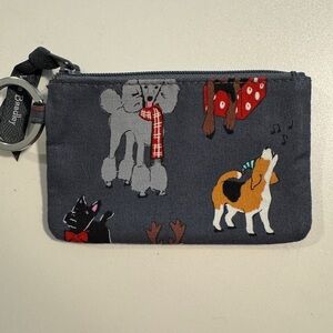Vera Bradley Christmas Dog Print Zip ID